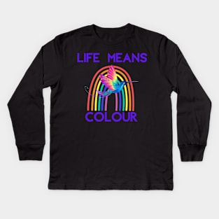 Life means colour Kids Long Sleeve T-Shirt